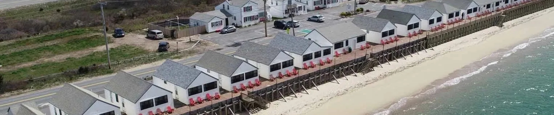 Ocean Cottages besides beach