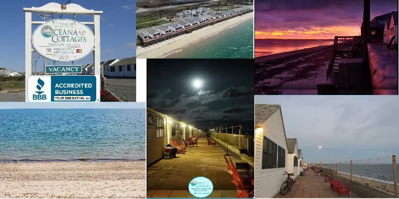 jpeg-optimizer_Front Page Collage Historic Cape Cod oceanfront cottages with private beach access—Oceana Cottages offers scenic views, cozy accommodations, and tranquil beachfront charm near Provincetown.