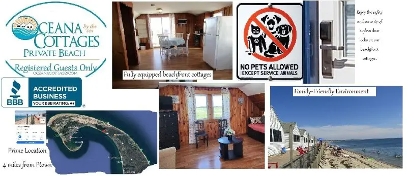 jpeg-optimizer_midpagecollage Historic Cape Cod oceanfront cottages with private beach access—Oceana Cottages offers fully equipped beachfront rentals just 4 miles from Provincetown, featuring a family-friendly atmosphere and keyless door locks for security.